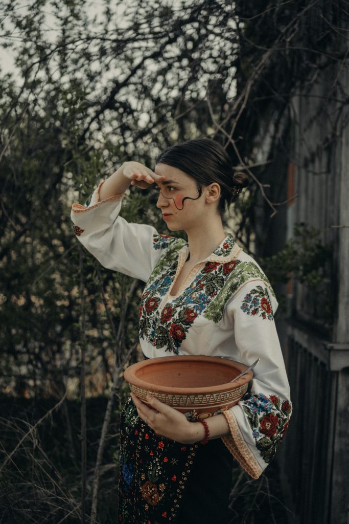 Traditional Mexican Embroidered Shirt: A shirt with intricate embroidered designs