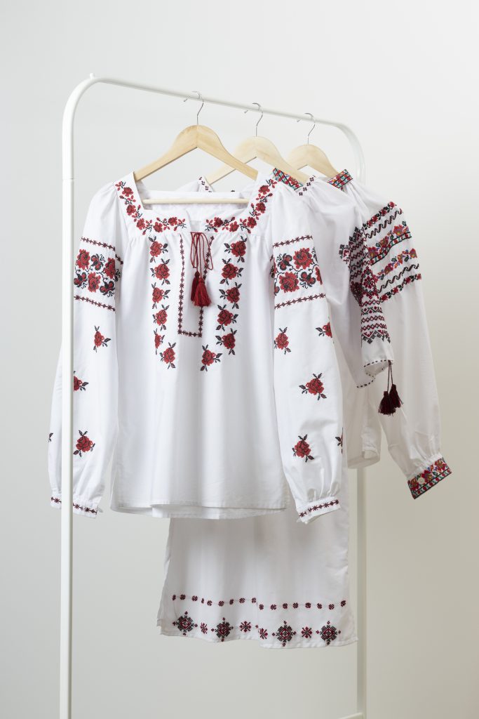 Women's Mexican Hand Embroidered Dress with Lace